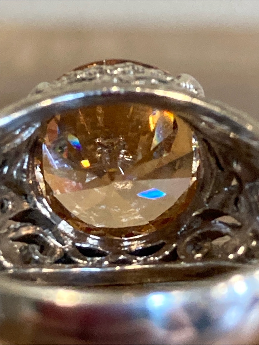 Joseph Esposito ESPO Peach Jubilee Sterling Silver Ring - Size 9 - Picture 8 of 16